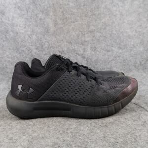 Under Armour Shoes Kids 5Y Micro G Pursuit Running Sneaker Athletic Sport Black